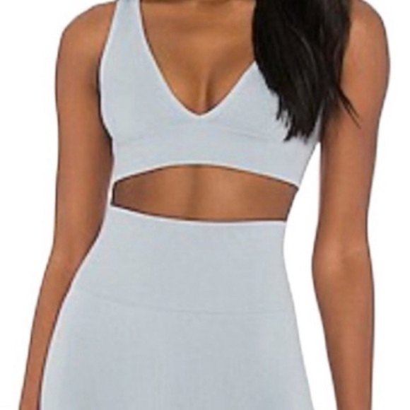 WeWoreWhat Other - WeWoreWhat V-Neck Bra Top in Pearl Blue XS NWT